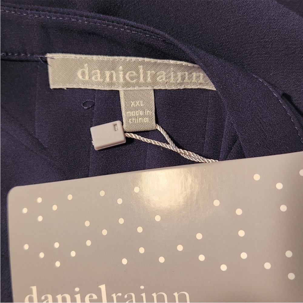 Daniel Rainn Navy Boho Blouse Size XXL NWT - Picture 8 of 9